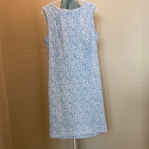 Calvin Klein Blue and White Midi Dress